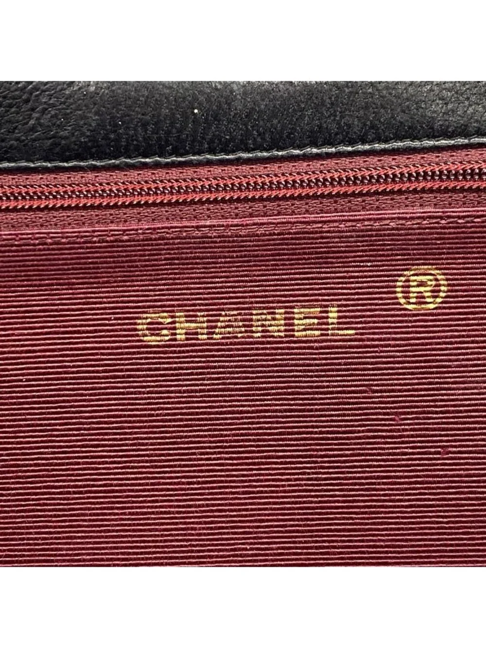 Chanel Shoulder Bag Half Moon Lambskin Black Gold